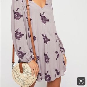 NWT Free People Embroidered Austin Mini Dress XS